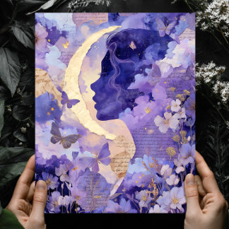 Surrealistische fantasie maan hemels nachthemel wa poster