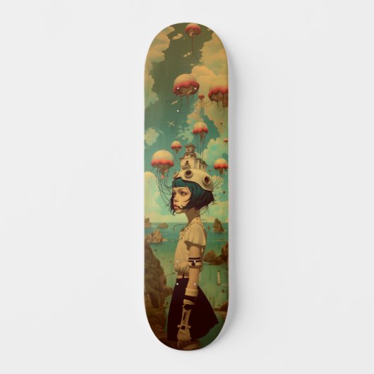 Surrealistische fantasie wandkunst skateboard (Voorkant)