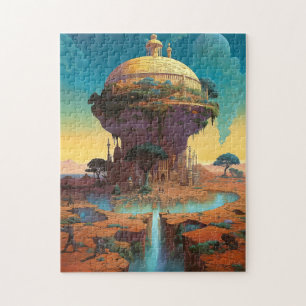 Surrealistische Fantasy City Legpuzzel