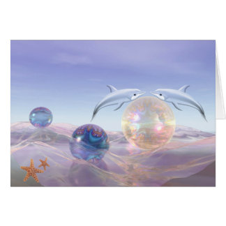 surrealistische Fantasy-kaarten met Dolphins