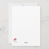 Surrealistische flamingo's in de sneeuw feestdagenkaart (Achterkant)