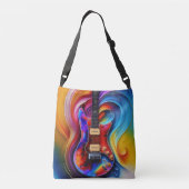 surrealistische gitaar crossbody tas (Achterkant)