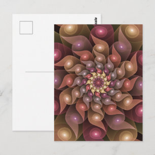 Surrealistische glanzende bloem moderne abstracte briefkaart