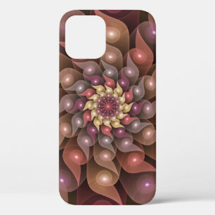 Surrealistische glanzende bloem moderne abstracte iPhone 12 pro hoesje