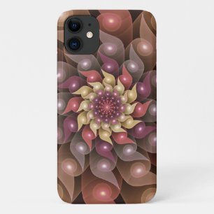 Surrealistische glanzende bloem moderne abstracte iPhone 11 hoesje