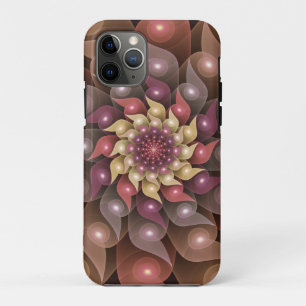 Surrealistische glanzende bloem moderne abstracte iPhone 11 pro hoesje
