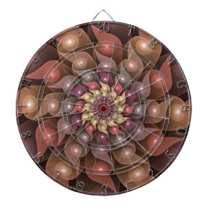 Surrealistische glanzende bloem moderne abstracte  dartbord