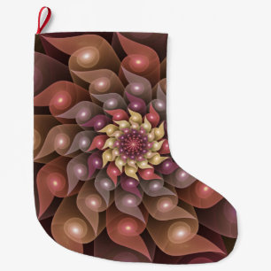 Surrealistische glanzende bloem moderne abstracte  grote kerstsok
