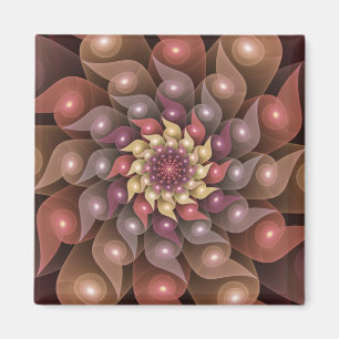 Surrealistische glanzende bloem moderne abstracte  magneet
