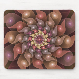 Surrealistische glanzende bloem moderne abstracte muismat