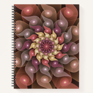 Surrealistische glanzende bloem moderne abstracte notitieboek