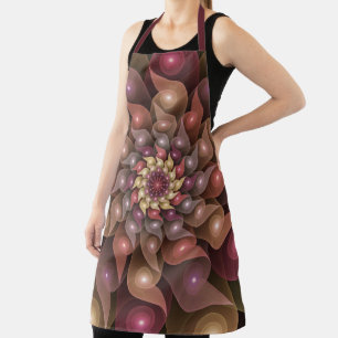 Surrealistische glanzende bloem moderne abstracte schort