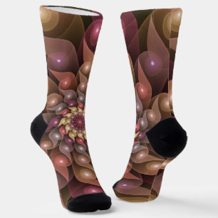 Surrealistische glanzende bloem moderne abstracte  sokken