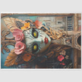 Surrealistische gotische Eiffeltoren Gargoyle Deco Tissuepapier (Voorkant)