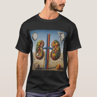 Surrealistische groentenieren t-shirt