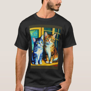 Surrealistische Impressionistische Kat Impressioni T-shirt
