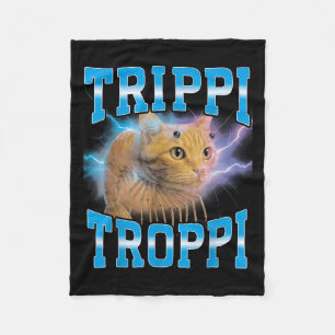 Surrealistische Italiaanse hersenrot meme trippi t Fleece Deken