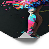 Surrealistische kleur splash dansen ballerina poster (Hoek)