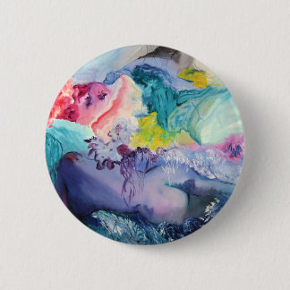 Surrealistische kleuren ronde button 5,7 cm