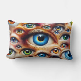 Surrealistische Kleurrijke Ogen Lumbackussen Kusse Kussen
