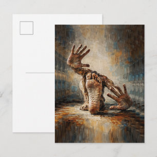 Surrealistische Kruipende Handen en Voeten Express Briefkaart