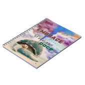 Surrealistische kunst Inspirerend Schildpad quote Notitieboek (Linkerzijde)