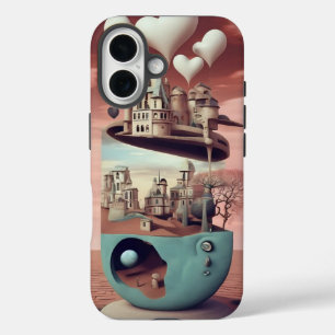 Surrealistische kunst Surrealisme Castle Fantasy L iPhone 16 Hoesje