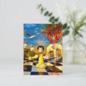 Surrealistische kunstwerken briefkaart (Staand voorkant)