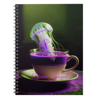 Surrealistische kwal in koffiedroomjournaal notitieboek