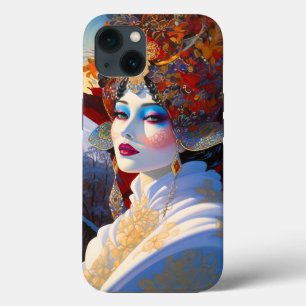 Surrealistische Lady Fantasy Kunst iPhone 13 Hoesje