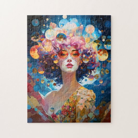 Surrealistische Lady Fantasy Kunst Legpuzzel (Verticaal)