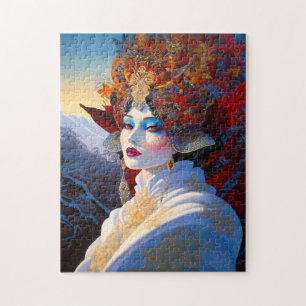 Surrealistische Lady Fantasy Kunst Legpuzzel