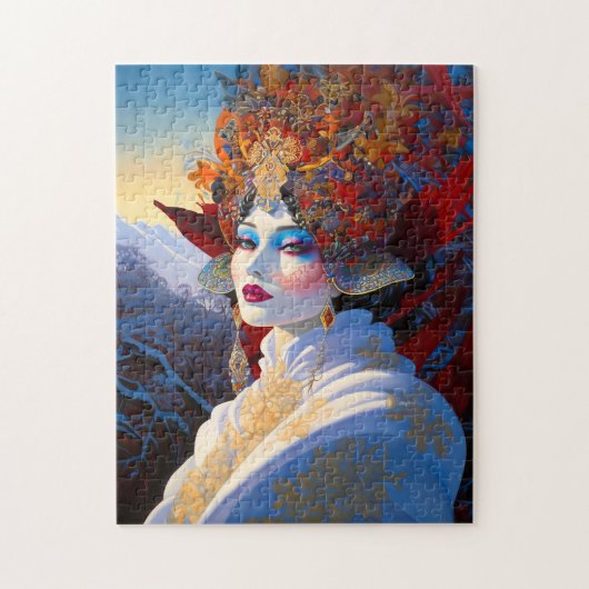 Surrealistische Lady Fantasy Kunst Legpuzzel (Verticaal)