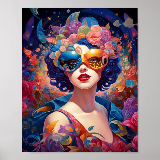 Surrealistische Lady Fantasy Kunst Poster (Voorkant)
