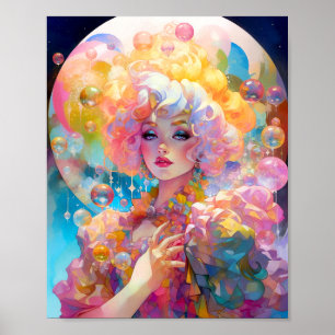 Surrealistische Lady Fantasy Kunst Poster