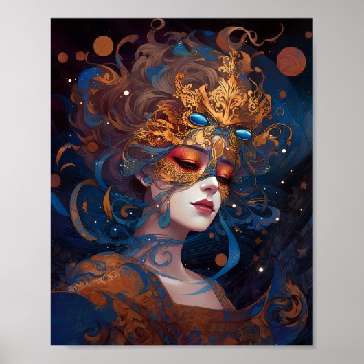 Surrealistische Lady Fantasy Kunst Poster (Voorkant)