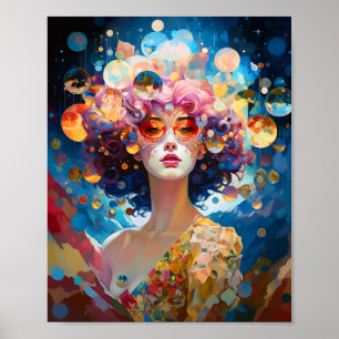 Surrealistische Lady Fantasy Kunst Poster