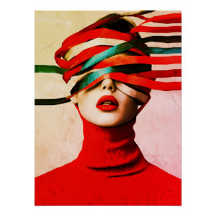 Surrealistische linten moderne minimalistische vro perfect poster