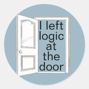 Surrealistische logica, modern surrealisme ronde sticker