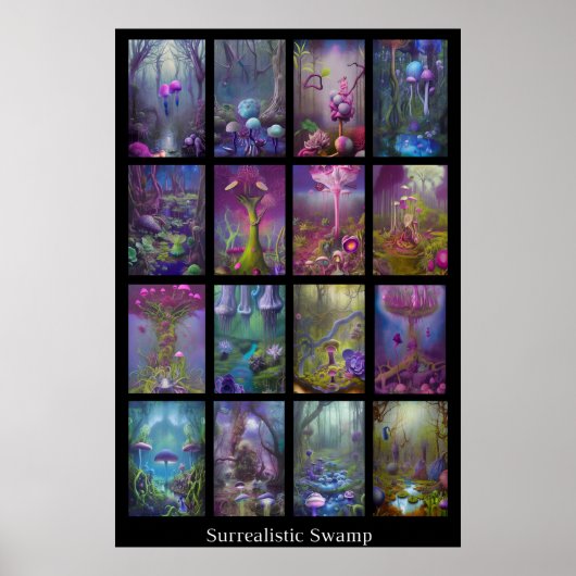 Surrealistische moeras poster (Voorkant)