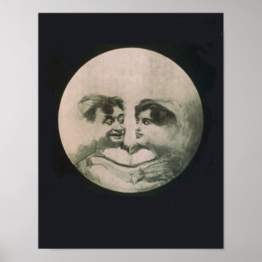 Surrealistische Moon Illustratie Poster (Voorkant)
