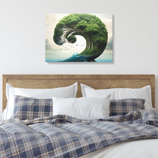 Surrealistische Natuur Kunst Canvas Afdruk (Insitu (Slaapkamer))