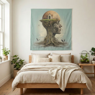 Surrealistische Natuur Tapestry Wandkleed