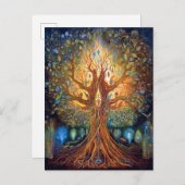 Surrealistische Natuur van de levensboom Briefkaart (Voorkant / Achterkant)
