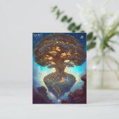 Surrealistische Natuur van de levensboom Briefkaart (Staand voorkant)