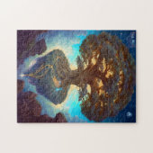 Surrealistische Natuur van de levensboom Legpuzzel (Horizontaal)