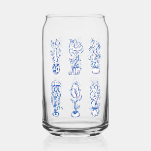 Surrealistische Oceaan Botanicals Blikvorm Glas