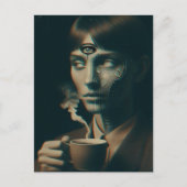 Surrealistische ochtendkoffie briefkaart (Voorkant)