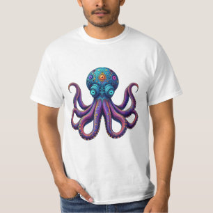 Surrealistische octopus Logo meerogige koppotige T-shirt