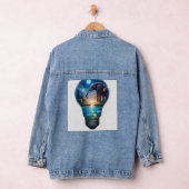 Surrealistische Olifantenwereld Binnenin een Licht Denim Jacket (Hangar)